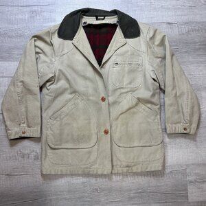 Vtg 80s LL Bean Barn Chore Coat Wool Liner Women’s Medium Corduroy Collar R658